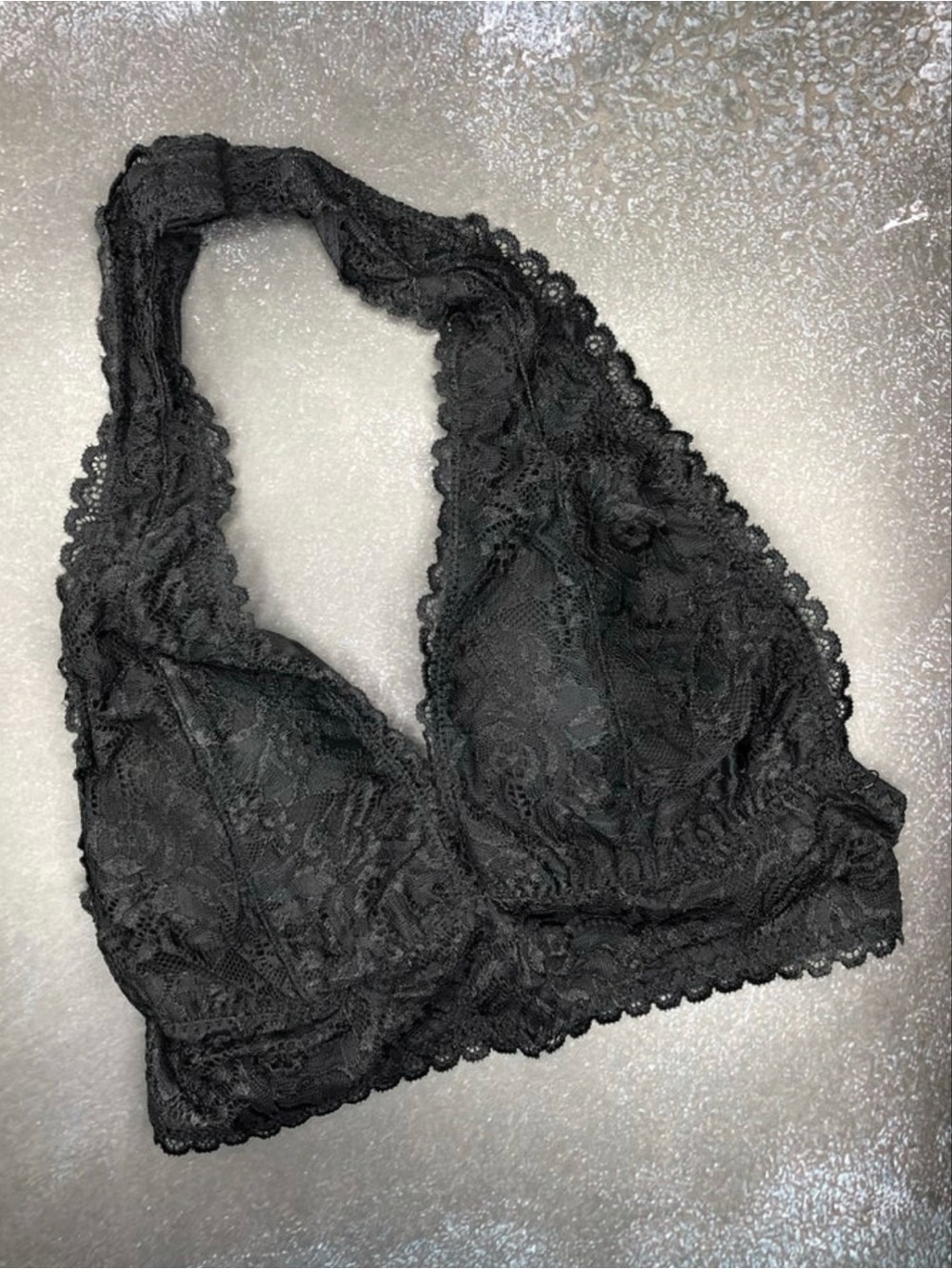 Mad For Love Lace Plunge Halter Bralette in Black - Women's Intimates
